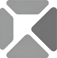 Минималистичный абстрактный логотип компании Dynacams в серых тонах на белом фоне